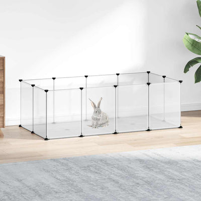 Vidaxl Animal Loft Small 144x74x46.5 cm Polypropène et acier transparent