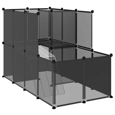 Vidaxl Animal Loft Small 142x74x93 cm Polypropène et acier noir