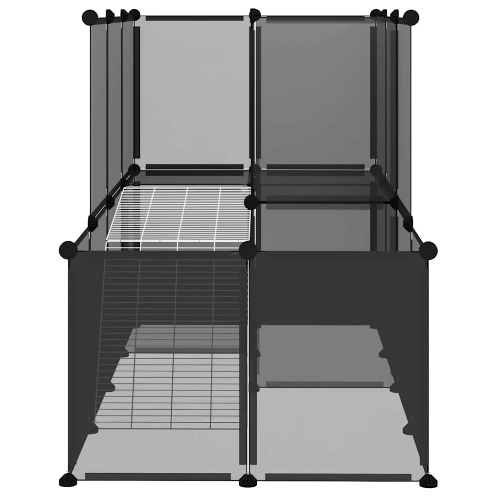 Vidaxl Animal Loft Small 142x74x93 cm Polypropène et acier noir