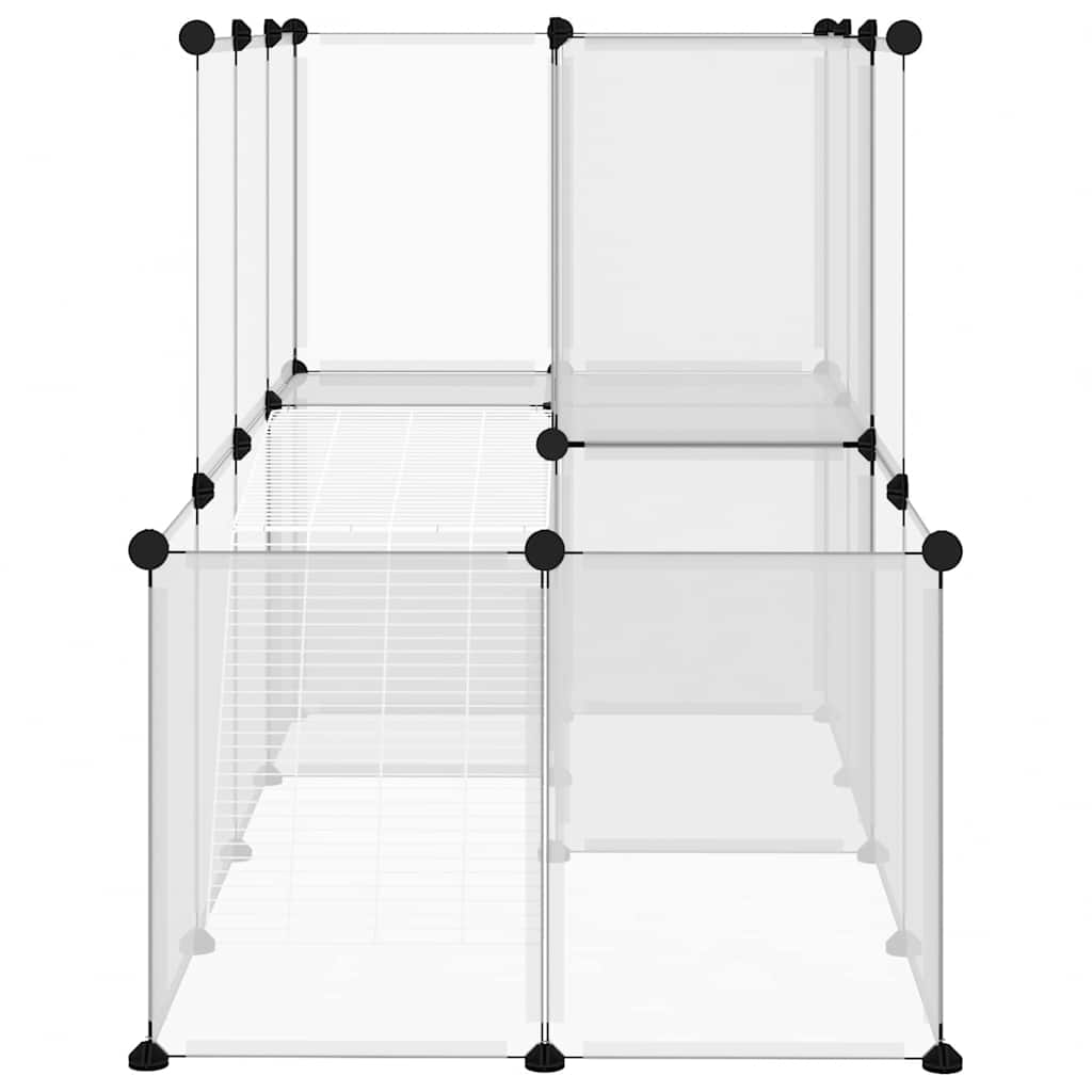 Vidaxl Animal Loft Small 142x74x93 cm Polypropène et acier transparent