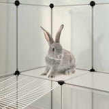 Vidaxl Animal Loft Small 142x74x93 cm Polypropène et acier transparent - afbeelding 3