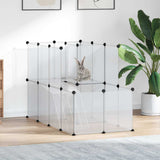 Vidaxl Animal Loft Small 142x74x93 cm Polypropène et acier transparent - afbeelding 1