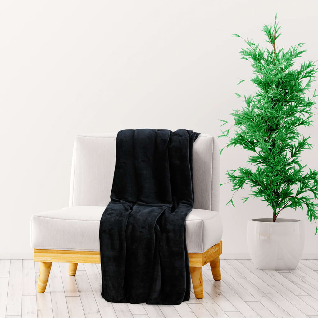 Couverture vidaxl 130x170 cm Black