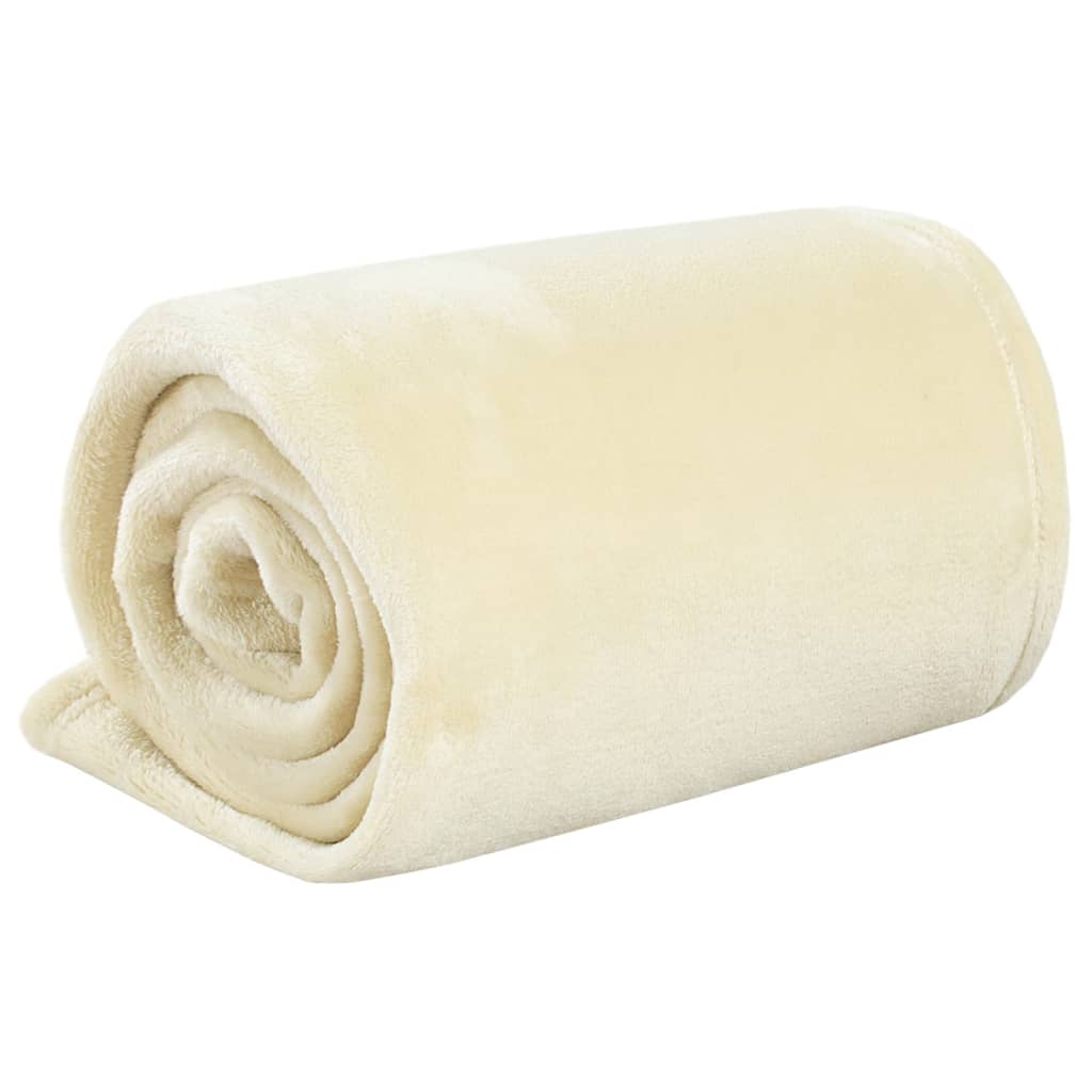 Couverture Vidaxl 130x170 cm Crème de polyester -colored