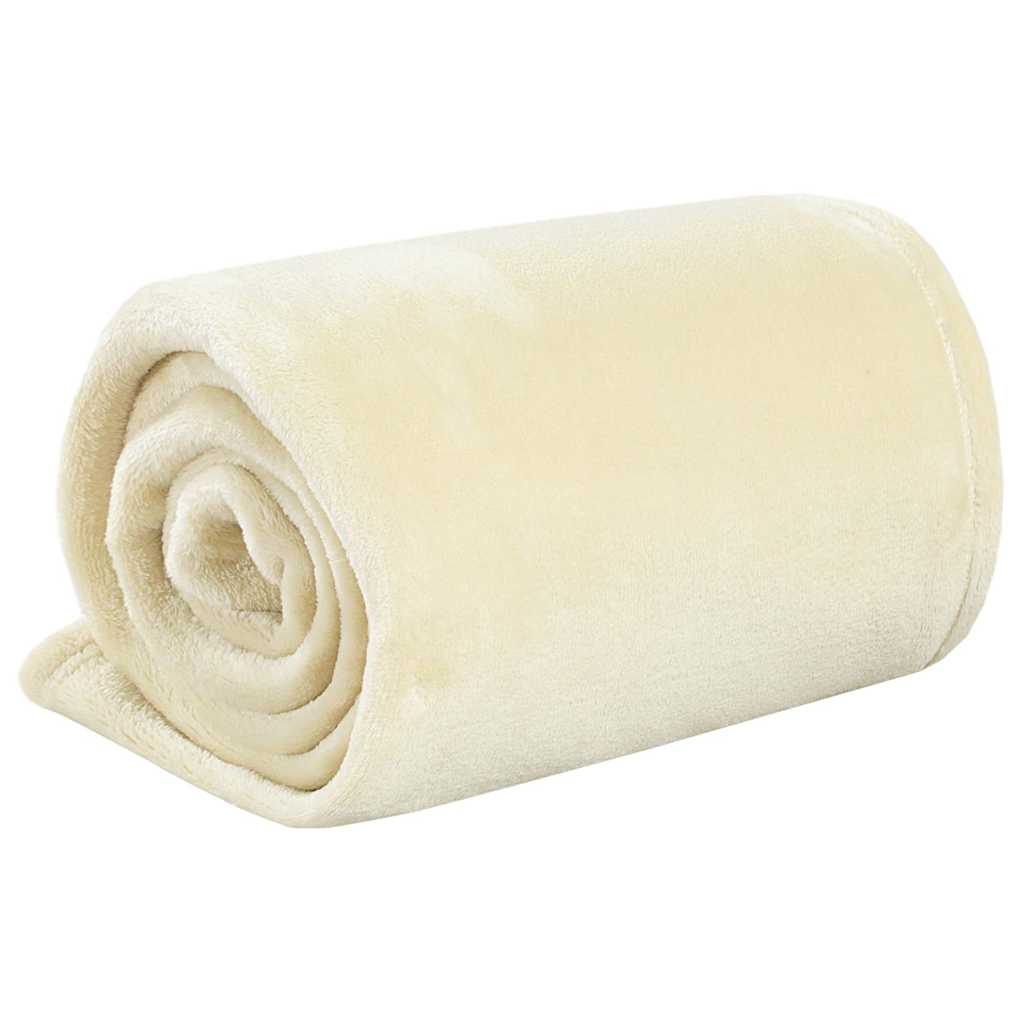 Couverture vidaxl 150x200 cm crème polyester -colored