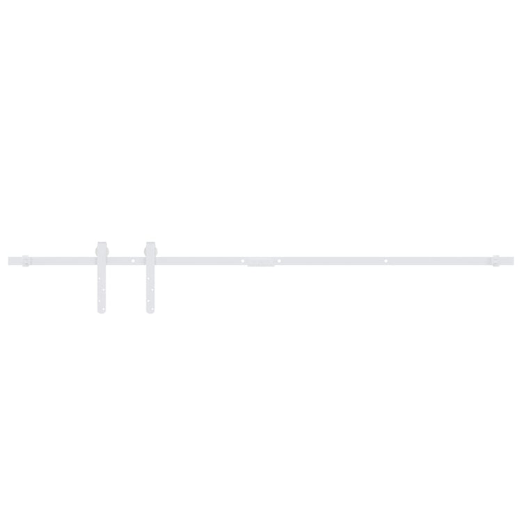 Ensemble de suspension Vidaxl pour la porte mini-sakiver 122 cm en acier en acier en carbone blanc
