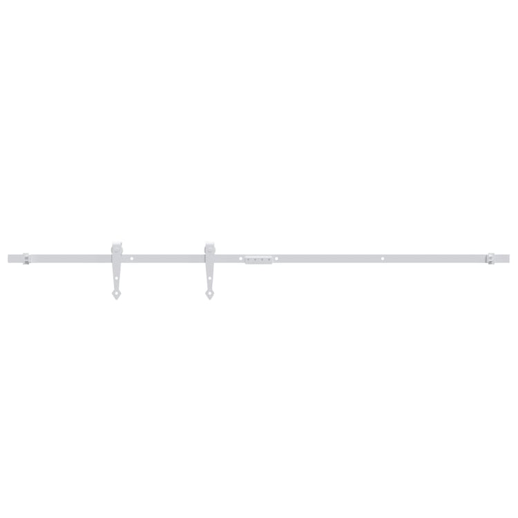 Ensemble de suspension Vidaxl pour la porte mini-sakiver 122 cm en acier en acier en carbone blanc