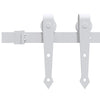 Ensemble de raccord Vidaxl pour la porte coulissante 200 cm en acier blanc