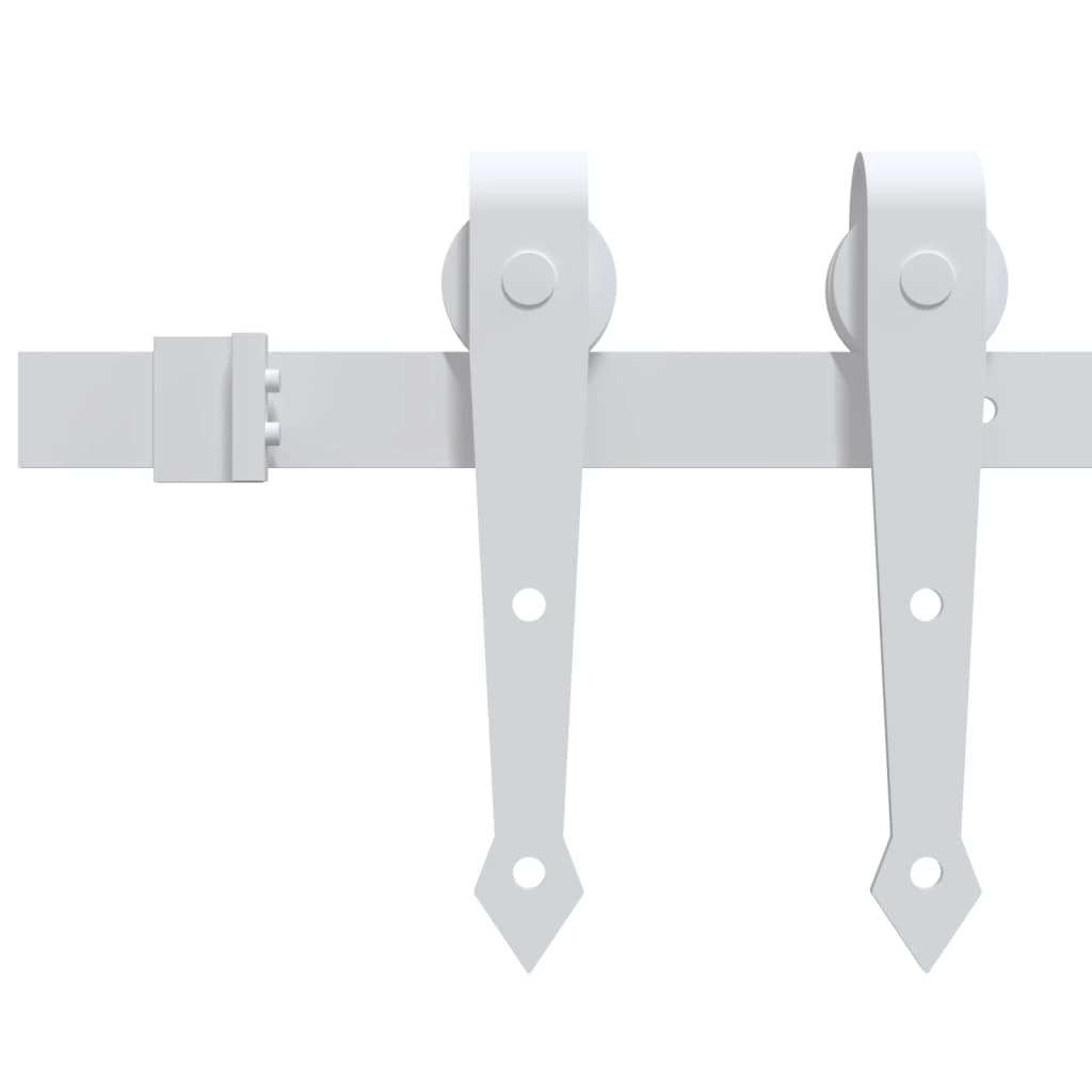 Ensemble de raccord Vidaxl pour la porte coulissante 200 cm en acier blanc
