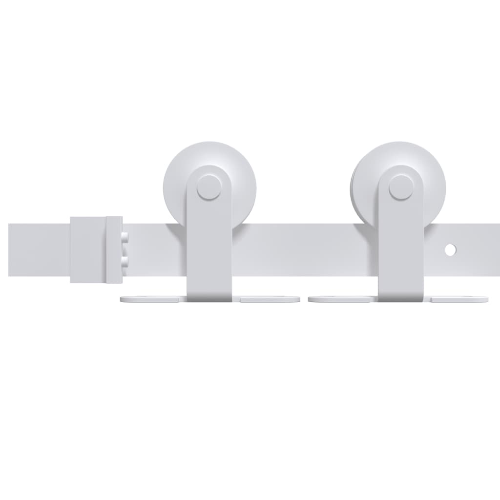 Ensemble de raccord Vidaxl pour la porte coulissante 200 cm en acier blanc