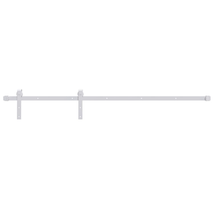 Raccords vidaxl Ensemble pour la porte coulissante 183 cm en acier blanc