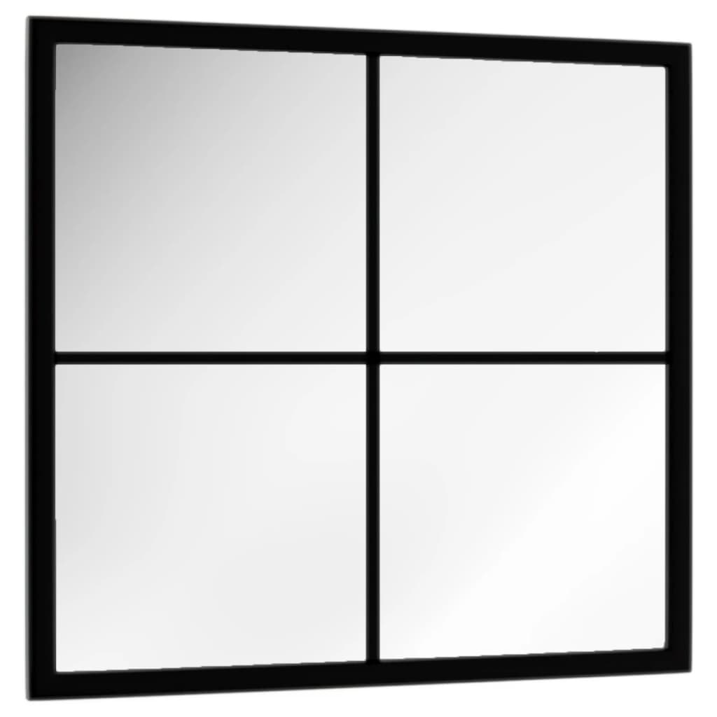 Miroir mural vidaxl 40x40 cm en métal noir