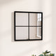 Miroir mural vidaxl 40x40 cm en métal noir