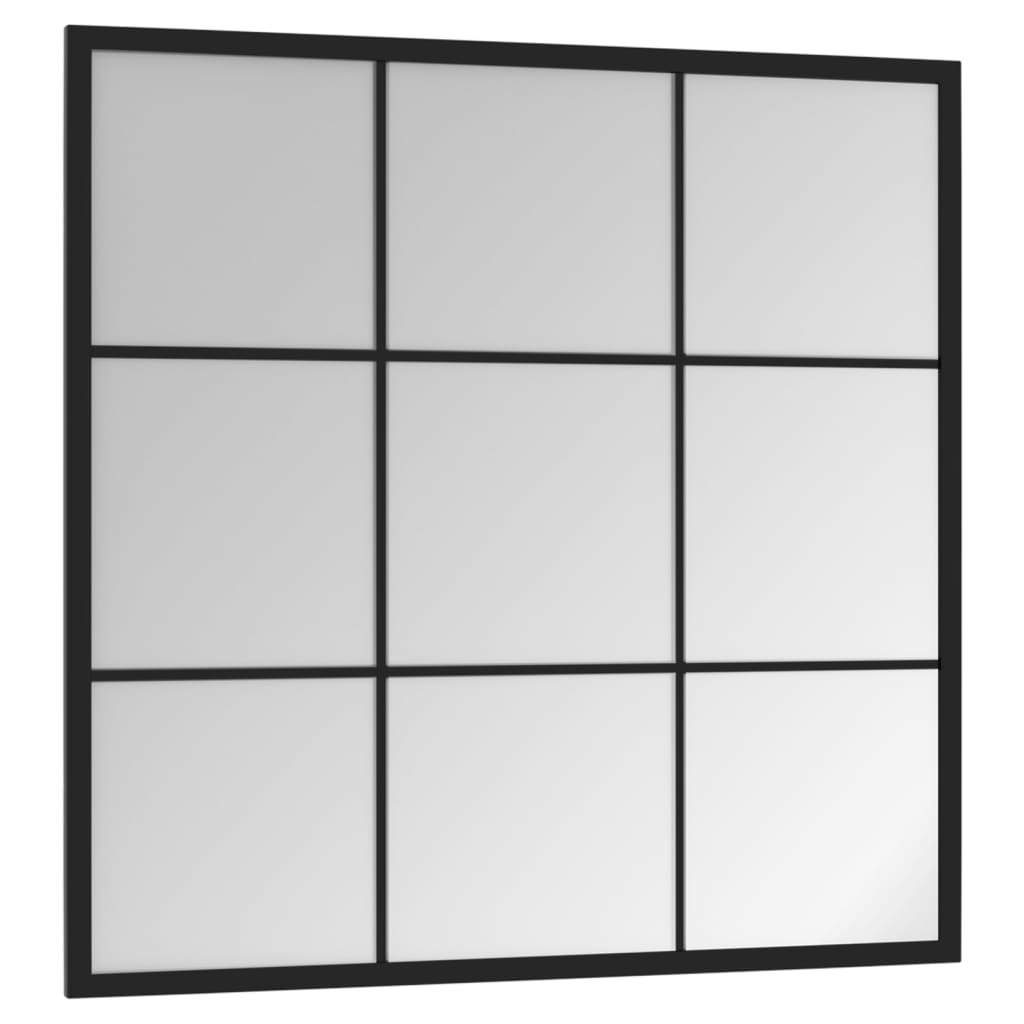 Miroir mural vidaxl 60x60 cm en métal noir