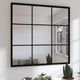 Miroir mural vidaxl 60x60 cm en métal noir