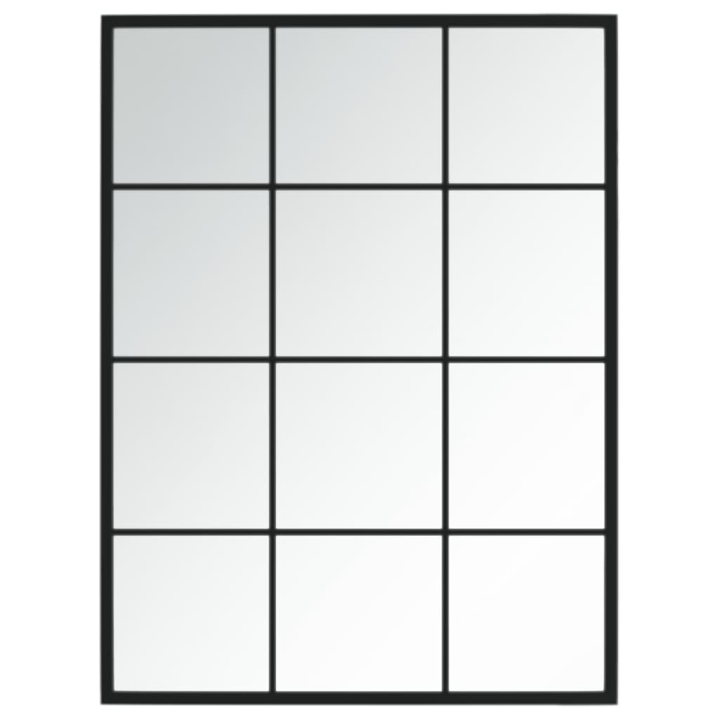 Miroir mural vidaxl 80x60 cm en métal noir