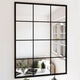 Miroir mural vidaxl 80x60 cm en métal noir