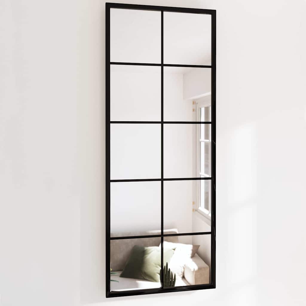 Miroir mural vidaxl 100x40 cm en métal noir