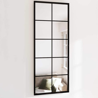 Miroir mural vidaxl 100x40 cm en métal noir
