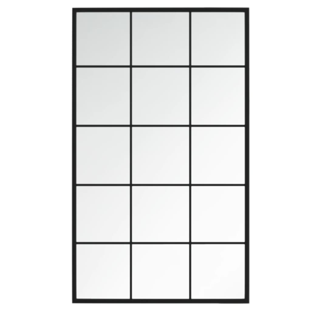 Miroir mural vidaxl 100x60 cm en métal noir
