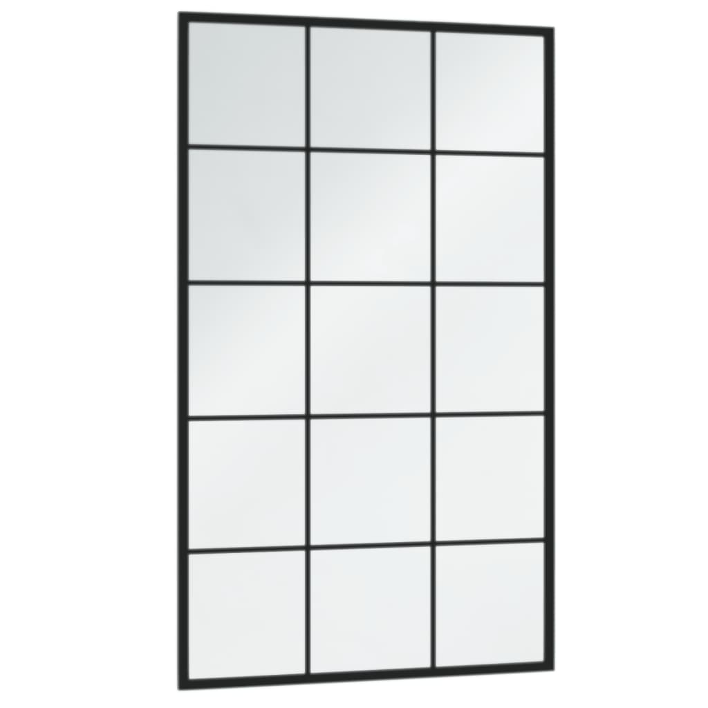 Miroir mural vidaxl 100x60 cm en métal noir
