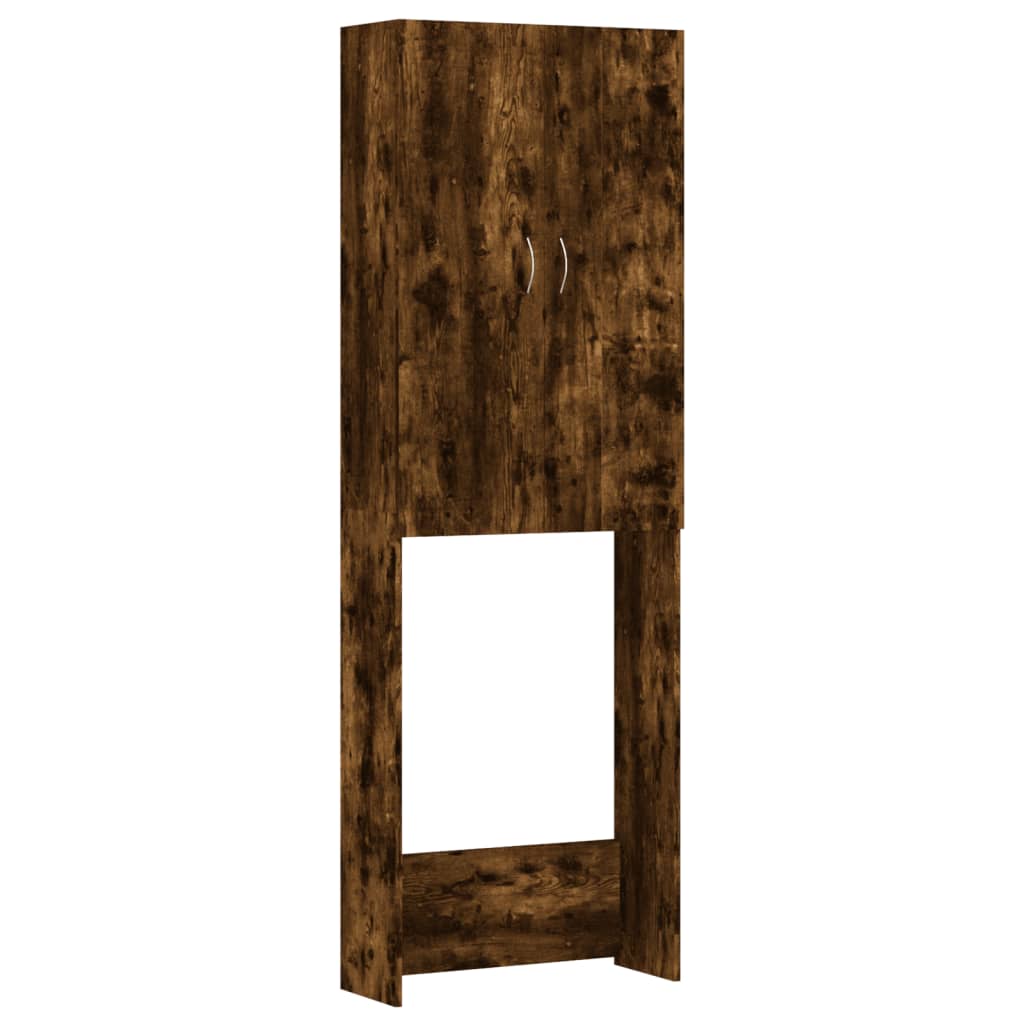 Armoire de machine à laver Vidaxl 64x25.5x190 cm coloré en chêne fumé