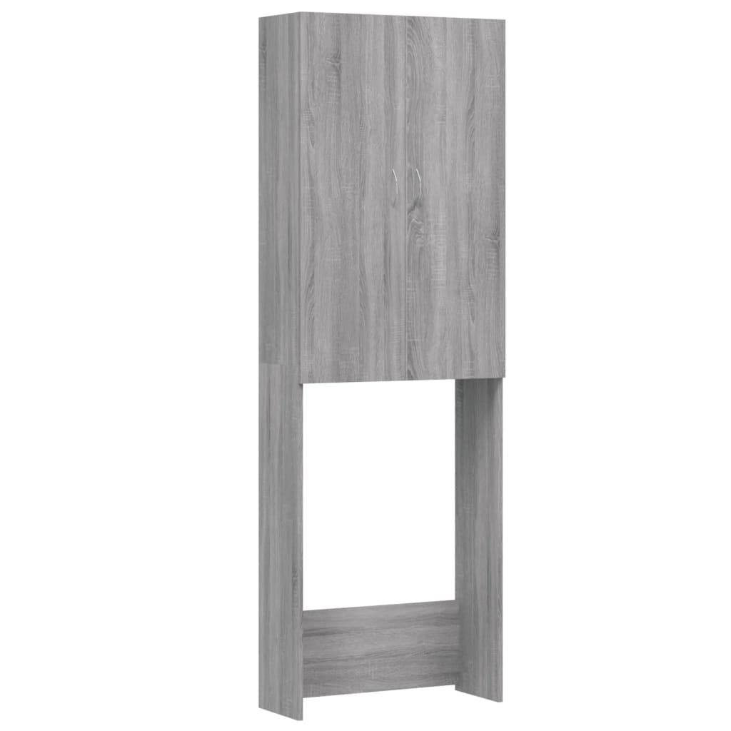 Vidaxl Washing Machine Cabinet 64x25.5x190 cm Gray Sonoma Oak colored