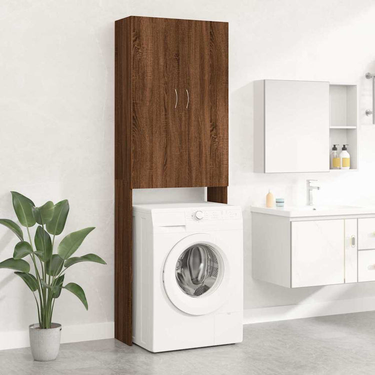 Vidaxl Washing Machine Armoire 64x25.5x190 cm Couleur de chêne brun