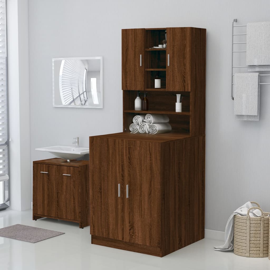 Vidaxl Washing Machine Counboard 71x71.5x91.5 cm Couleur de chêne marron