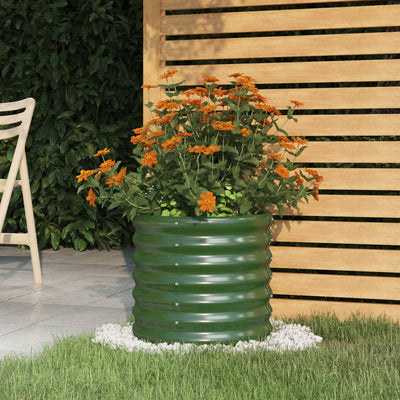 Boîte de planification Vidaxl 40x40x36 cm en poudre et en acier recouvert
