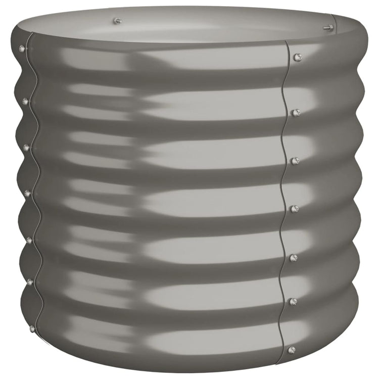 Boîte de planification de Vidaxl 40x40x36 cm en poudre et gris en acier recouvert