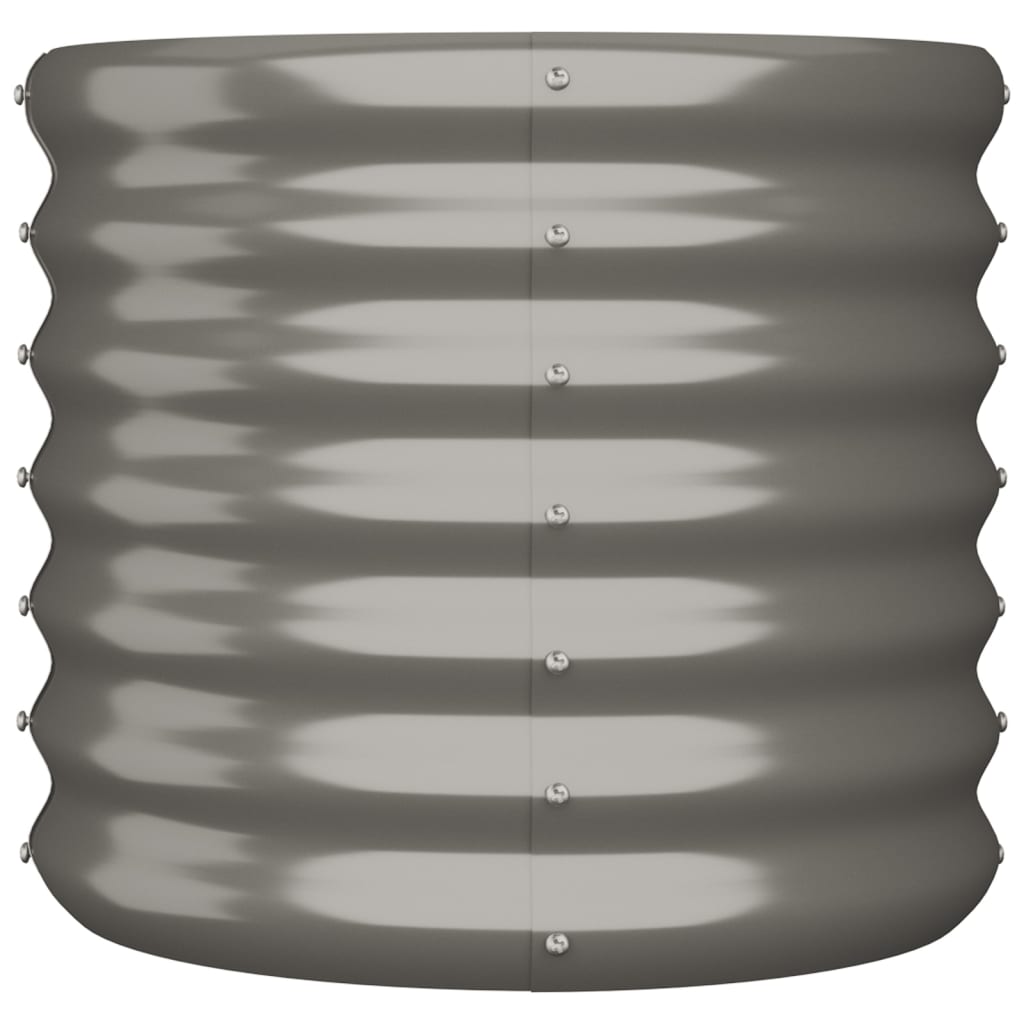 Boîte de planification de Vidaxl 40x40x36 cm en poudre et gris en acier recouvert