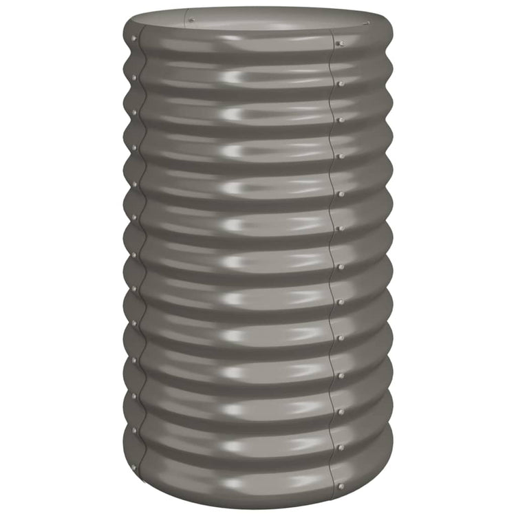 Boîte de planification de Vidaxl 40x40x68 cm en poudre et gris en acier recouvert