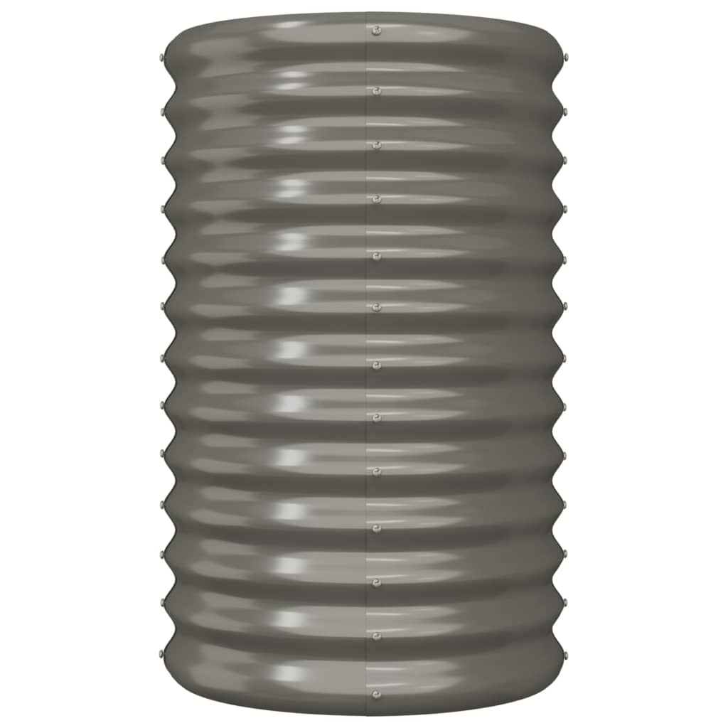 Boîte de planification de Vidaxl 40x40x68 cm en poudre et gris en acier recouvert
