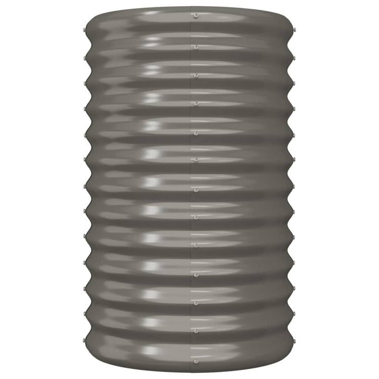 Boîte de planification de Vidaxl 40x40x68 cm en poudre et gris en acier recouvert