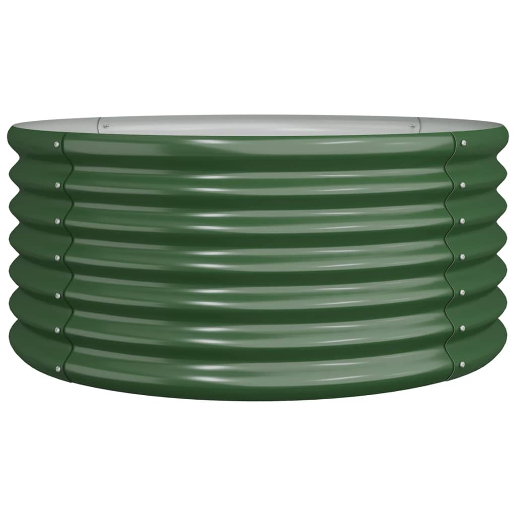 Boîte de planification Vidaxl 80x80x36 cm en poudre et en acier recouvert