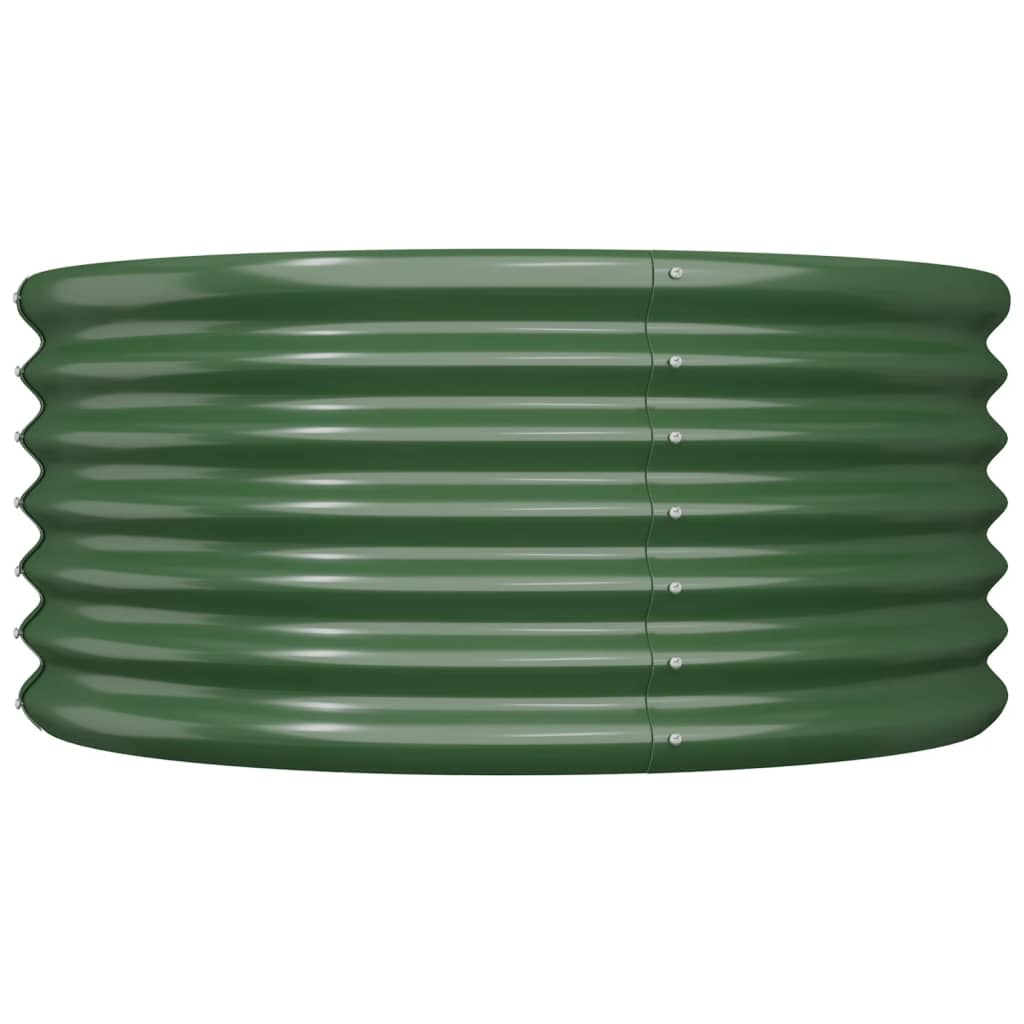 Boîte de planification Vidaxl 80x80x36 cm en poudre et en acier recouvert