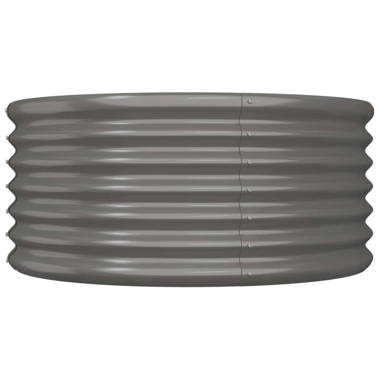 Boîte de planification de Vidaxl 80x80x36 cm en poudre et gris en acier recouvert