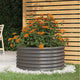 Boîte de planification de Vidaxl 80x80x36 cm en poudre et gris en acier recouvert