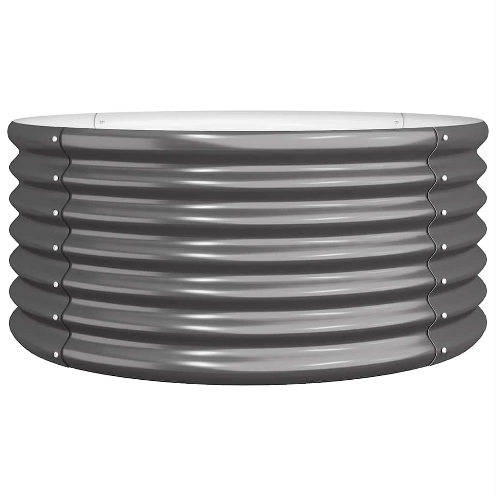 Boîte de planification de Vidaxl 80x80x36 cm en poudre et anthracite en acier recouvert de
