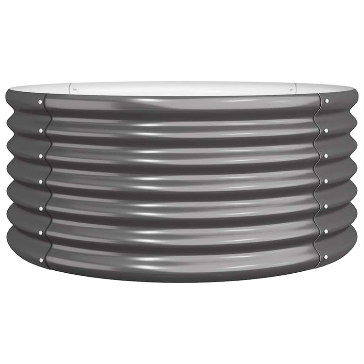 Boîte de planification de Vidaxl 80x80x36 cm en poudre et anthracite en acier recouvert de