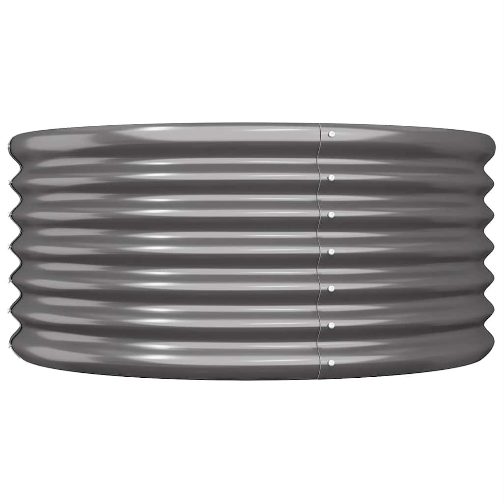 Boîte de planification de Vidaxl 80x80x36 cm en poudre et anthracite en acier recouvert de