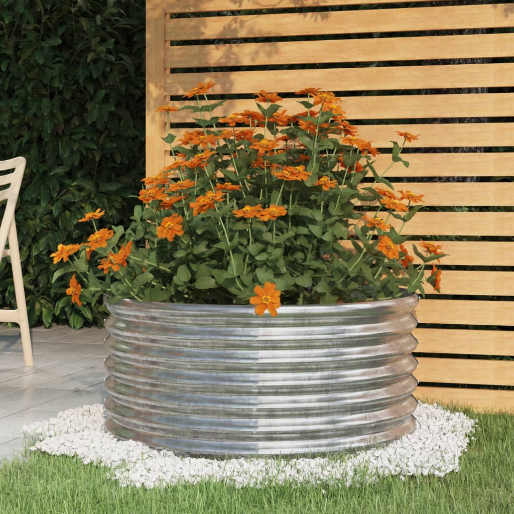 Boîte de planification de Vidaxl 80x80x36 cm en poudre en acier recouvert en acier coloré