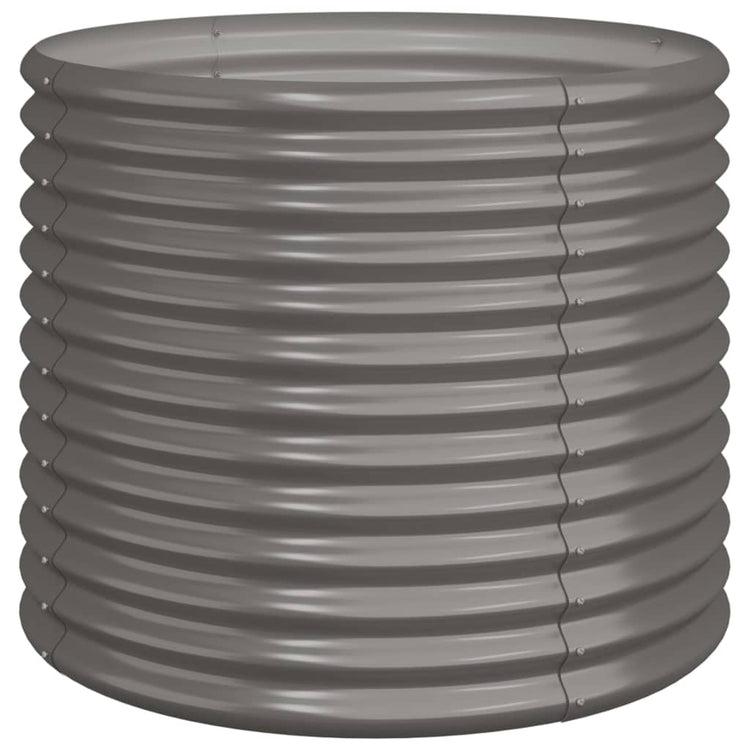 Boîte de planification de Vidaxl 80x80x68 cm en poudre et gris en acier recouvert