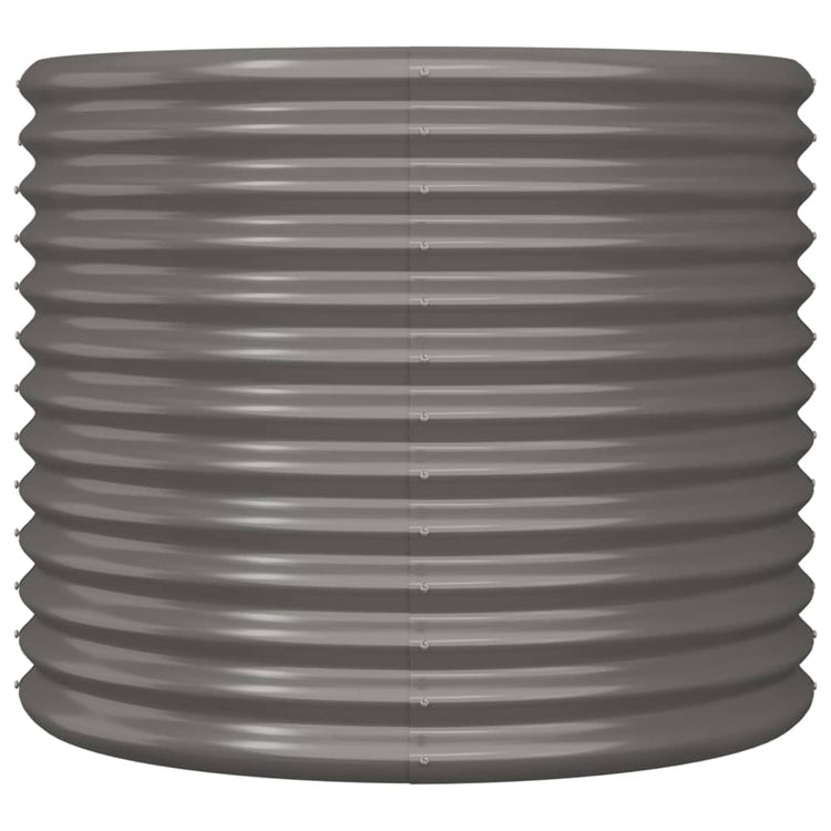 Boîte de planification de Vidaxl 80x80x68 cm en poudre et gris en acier recouvert