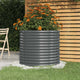 Boîte de planification Vidaxl 80x80x68 cm en poudre et en acier recouvert d'anthracite -colored