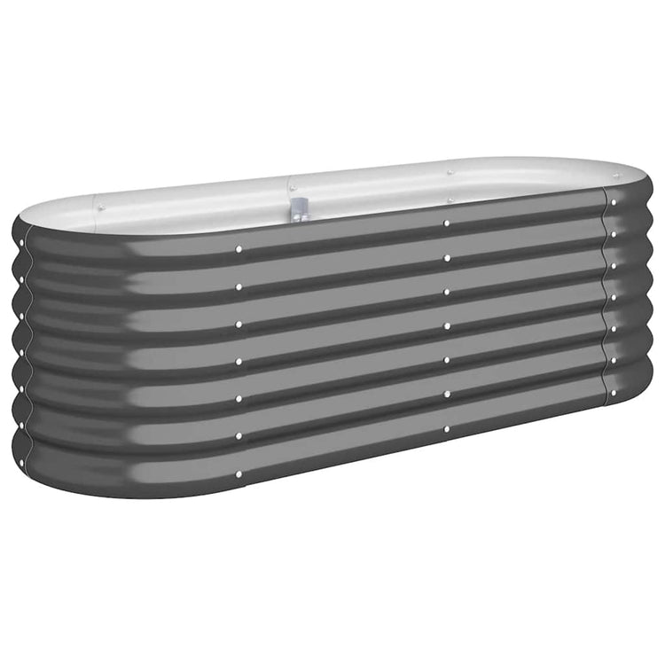 Vidaxl Planning Box 114x40x36 cm en poudre et en acier recouvert d'anthracite -colored