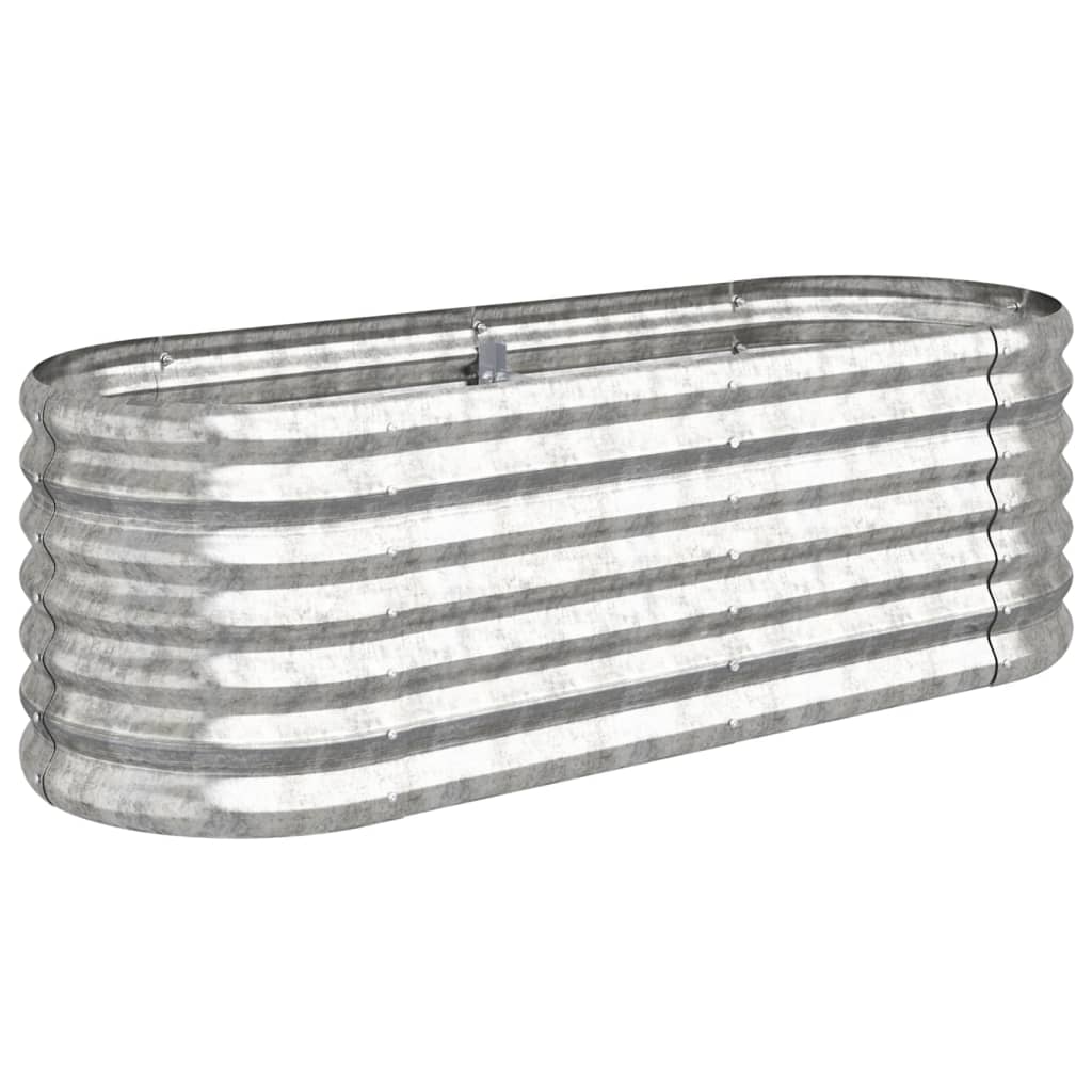 Boîte de planification Vidaxl 114x40x36 cm en poudre en acier en acier couleur