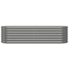 Vidaxl Planter 152x40x36 cm en poudre et gris en acier recouvert