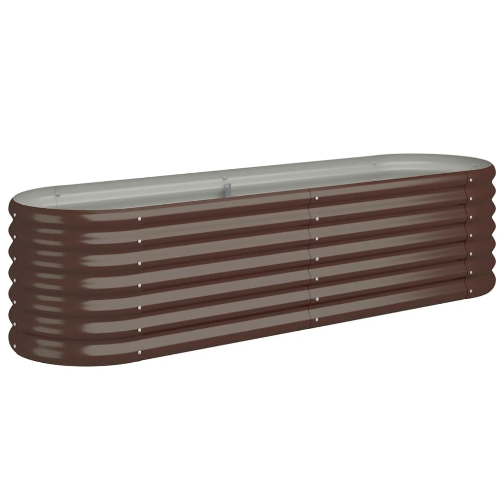 Vidaxl Planter 152x40x36 cm en poudre en acier recouvert de poudre